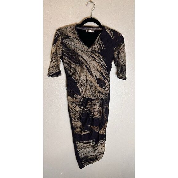 HELMUT LANG Drift Drape Dress Size Size Small - Picture 3 of 9